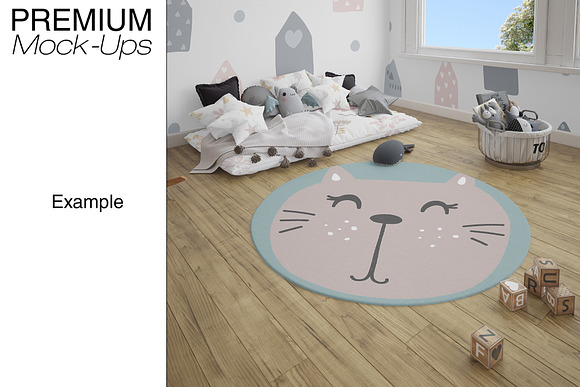 Kids Room Carpets - 4 Shapes in Product Mockups - product preview 25