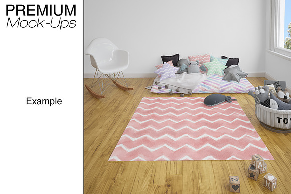 Kids Room Carpets - 4 Shapes in Product Mockups - product preview 26