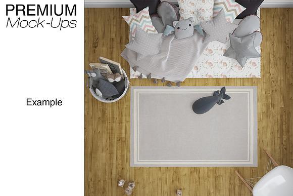 Kids Room Carpets - 4 Shapes in Product Mockups - product preview 27
