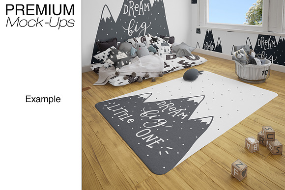 Kids Room Carpets - 4 Shapes in Product Mockups - product preview 29