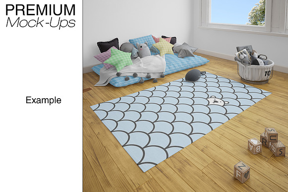 Kids Room Carpets - 4 Shapes in Product Mockups - product preview 31