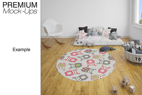 Kids Room Carpets - 4 Shapes in Product Mockups - product preview 32