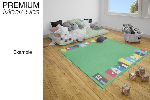 Kids Room Carpets - 4 Shapes in Product Mockups - product preview 36