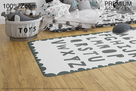 Kids Room Carpets - 4 Shapes in Product Mockups - product preview 40