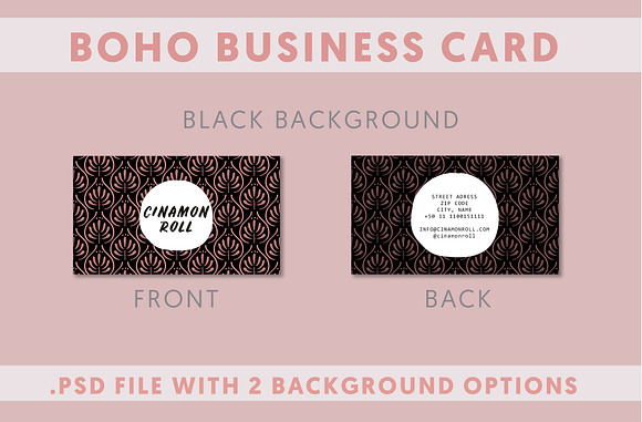 2 Boho Business Card Template in Business Card Templates - product preview 2