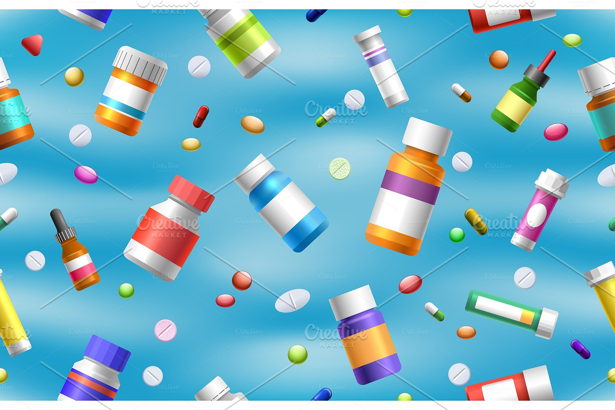 Pills seamless pattern in Objects - product preview 8