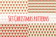 Set Christmas geometric patterns