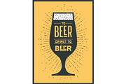 Poster To Beer Or Not To Beer