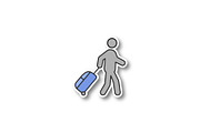 Person with baggage patch