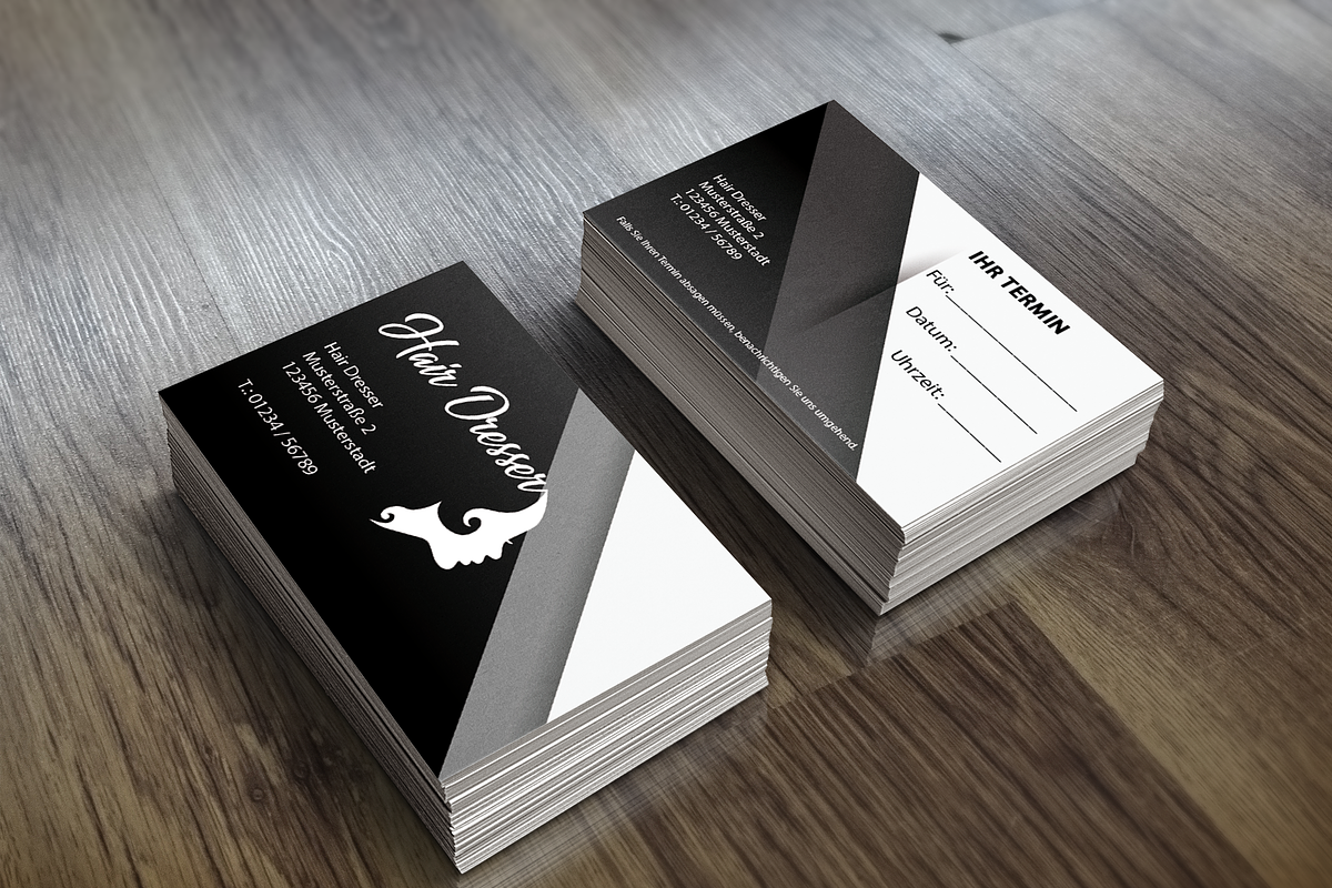Hairdresser Business Card Design in Graphics - product preview 8
