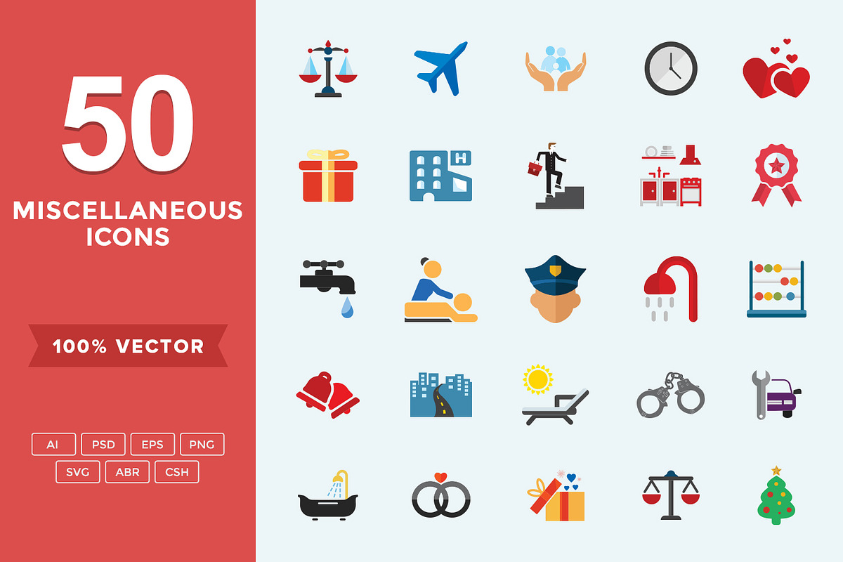 Flat Icons Miscellaneous Set in Graphics - product preview 8