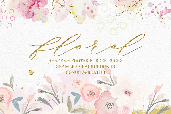 Floral Background Edges & Patterns