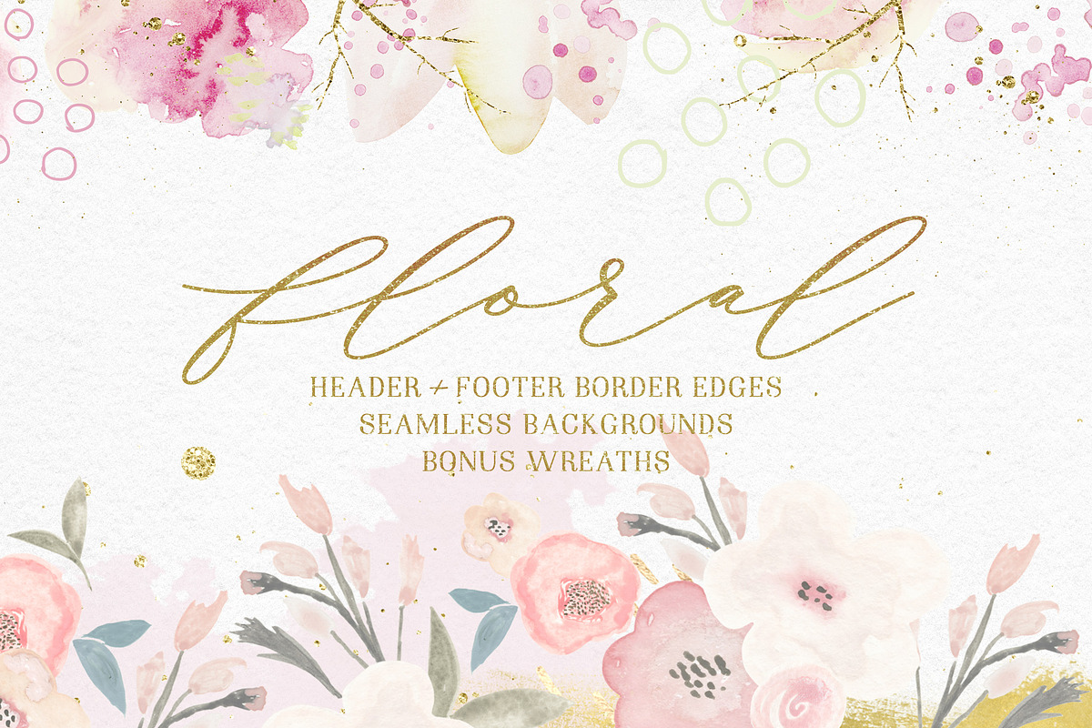 Floral Background Edges & Patterns in Illustrations - product preview 8