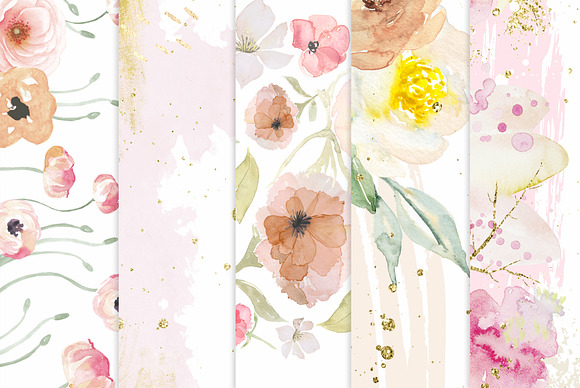 Floral Background Edges & Patterns in Illustrations - product preview 3