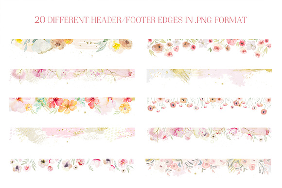 Floral Background Edges & Patterns in Illustrations - product preview 4