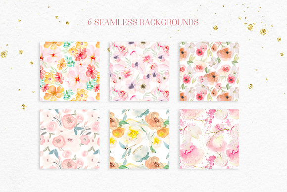 Floral Background Edges & Patterns in Illustrations - product preview 5