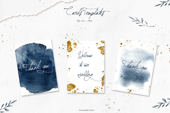 Blue Night Watercolor collection in Illustrations - product preview 5