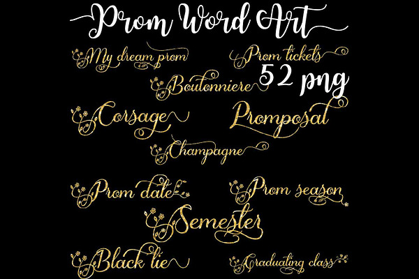 Prom Word Art