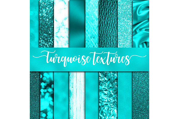 Turquoise Textures Digital paper