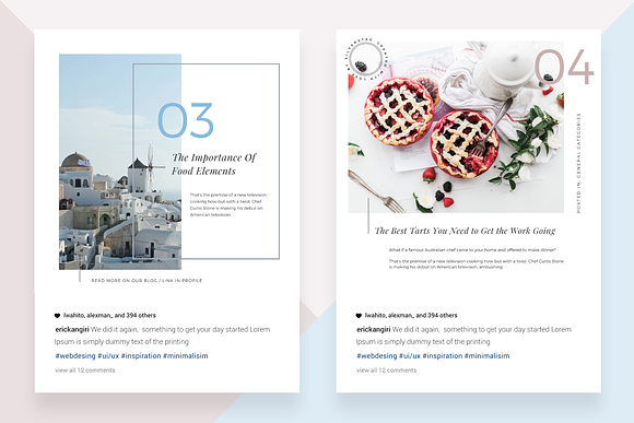 CANVA Food & Travel Instagram Posts in Instagram Templates - product preview 2