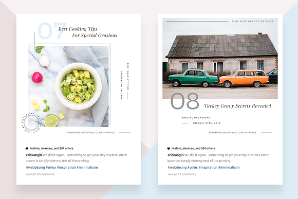 CANVA Food & Travel Instagram Posts in Instagram Templates - product preview 4
