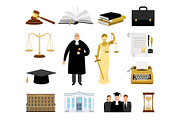 Jurisdiction and law cartoon elements