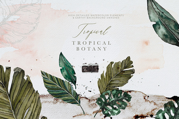 Tropical Ethno Watercolor & Patterns in Illustrations - product preview 9
