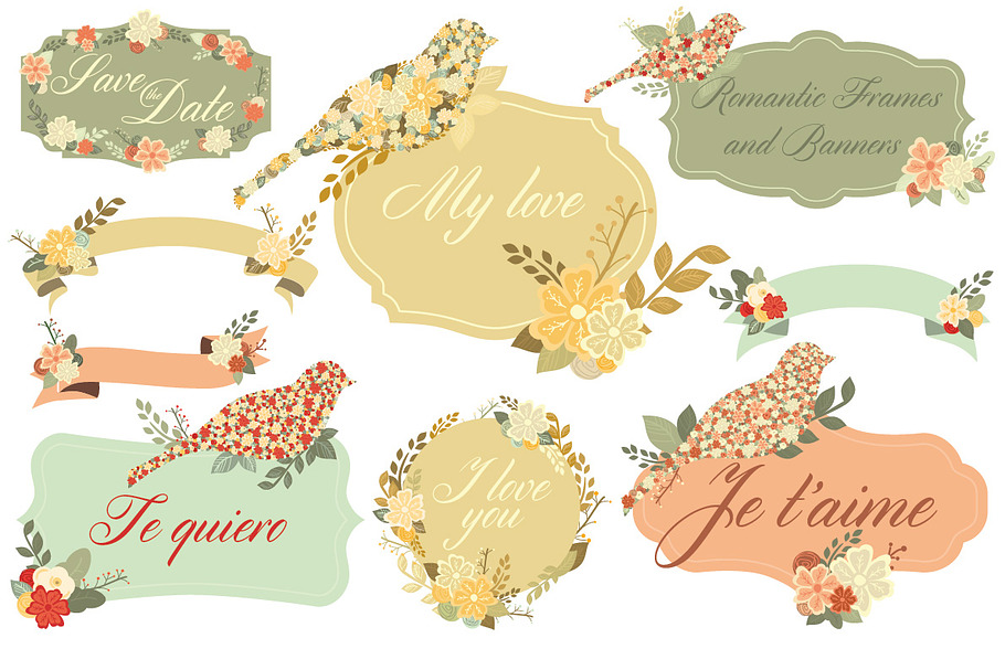 Romantic Frames & Banners in Illustrations - product preview 8
