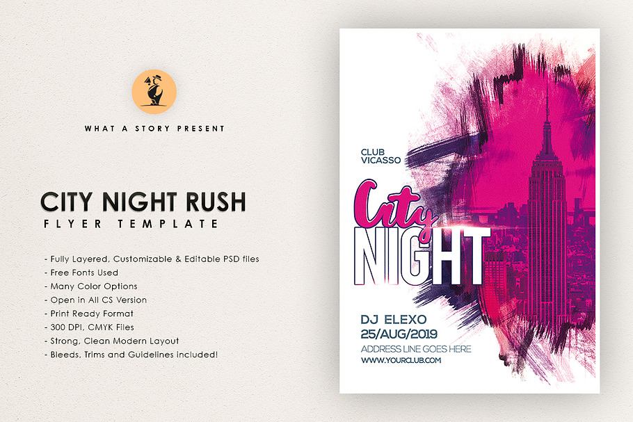 City Night Rush in Flyer Templates - product preview 8