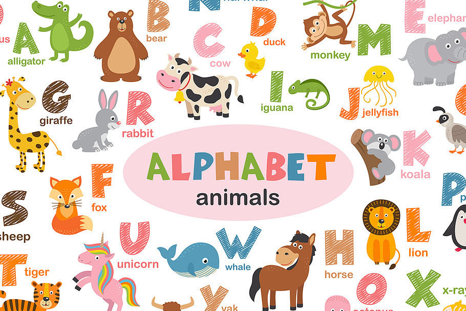 alphabet with animals