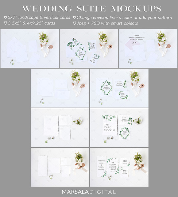 Wedding Mockup Bundle "Blossom" in Print Mockups - product preview 9