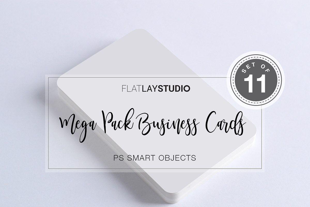 MEGA PACK BUSINESS Card Mockups in Product Mockups - product preview 8