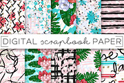 Tropical Abstract Digital Papers