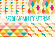 Set of colored geometric patterns