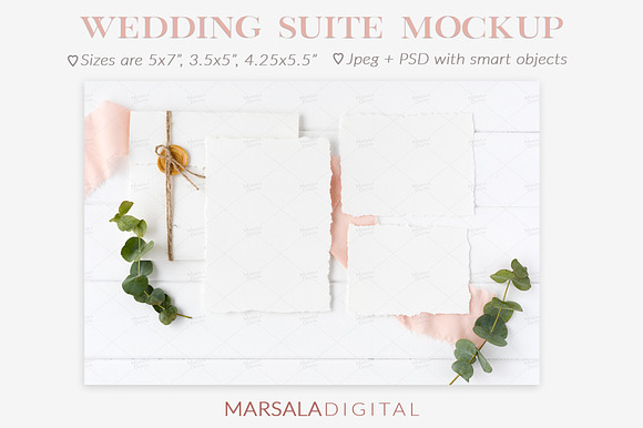 Elegant Blush Wedding Mockup Bundle in Product Mockups - product preview 1