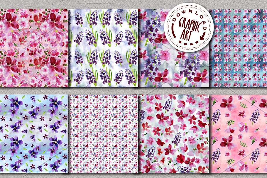 Floral Seamless Pattern Design in Patterns - product preview 8