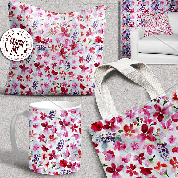 Floral Seamless Pattern Design in Patterns - product preview 2