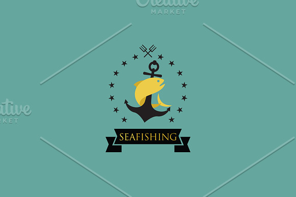 Sea Fishing Logo in Logo Templates - product preview 1