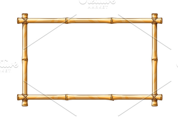 Bamboo frame template for tropical