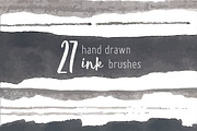 Vector hand drawn ink brush strokes