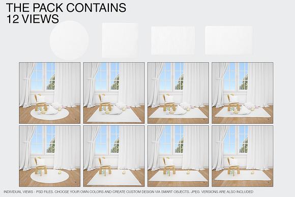 Nursery Rugs & Curtains Mockup Set in Product Mockups - product preview 1