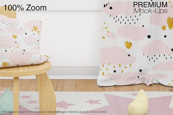 Nursery Rugs & Curtains Mockup Set in Product Mockups - product preview 16