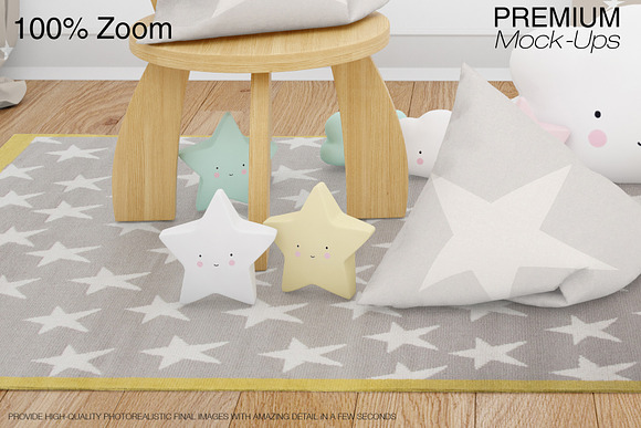 Nursery Rugs & Curtains Mockup Set in Product Mockups - product preview 19