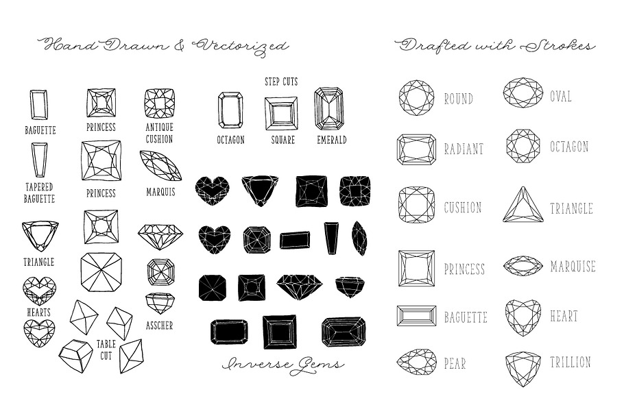 Gems- Hand-drawn & Precise Drafted in Illustrations - product preview 8