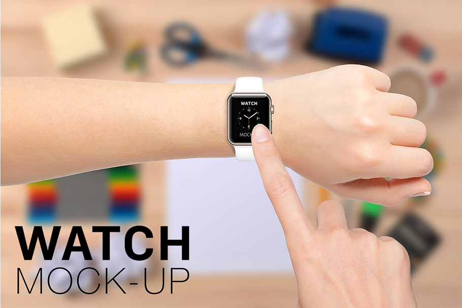 Apple Watch Mockup - Gold Edition in Mobile & Web Mockups - product preview 8