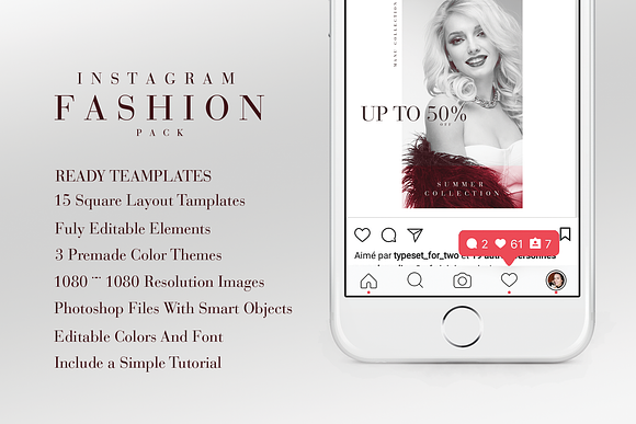 Instagram Fashion Pack in Instagram Templates - product preview 3