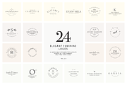 24 elegant feminine logos vol. 2.0