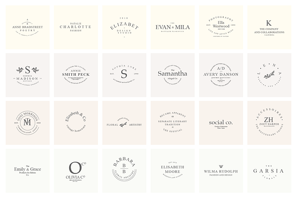 24 elegant feminine logos vol. 2.0 in Logo Templates - product preview 3
