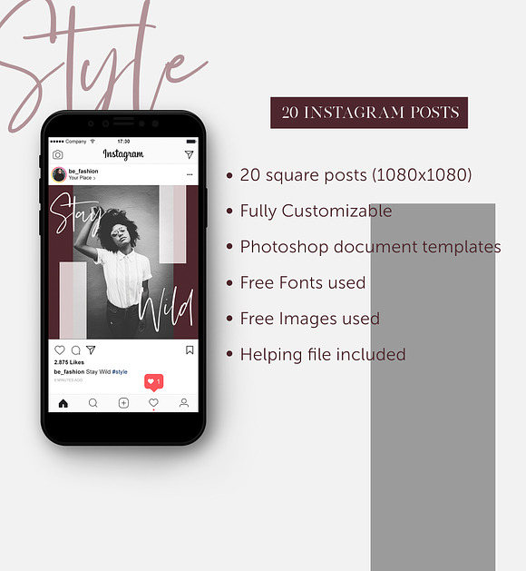 Stylish Social Media Pack  in Instagram Templates - product preview 1