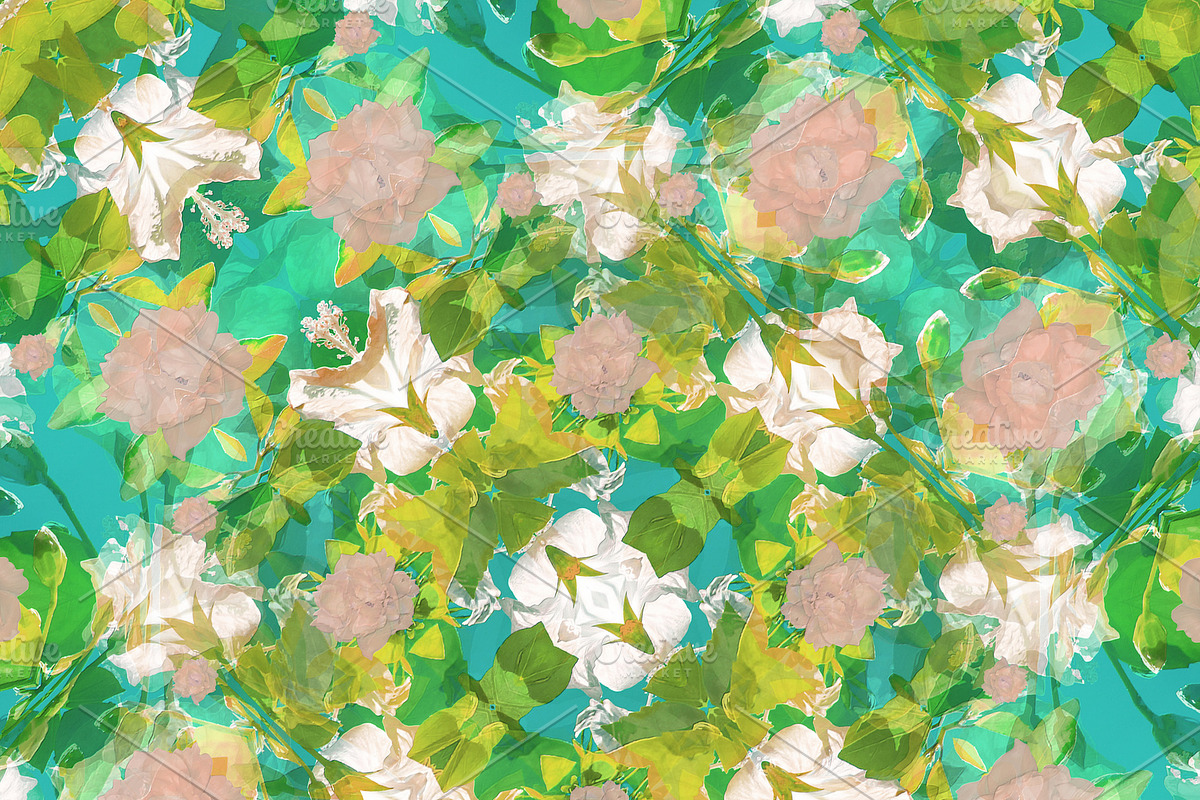 Vintage Floral Collage Seamless Pattern in Patterns - product preview 8